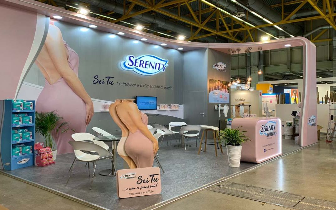 Serentity Care allestimento e stoccaggio stand